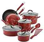 Rachael-Ray-Cucina-Nonstick-Cookware-Pots-and-Pans-Set,-12-Piece,-Cranberry-Red