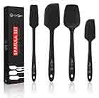 Silicone-Spatula-Set--4-Versatile-Tools-Created-for-Cooking,-Baking-and-Mixing--One-Piece-Design,-Non-Stick-&-Heat-Resistant--Strong-Stainless-Steel-Core-(UpGood-Kitchen-Utensils,-Black)-