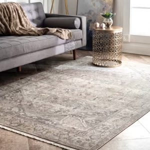 Silver-Tasseled-Medallion-Area-Rug